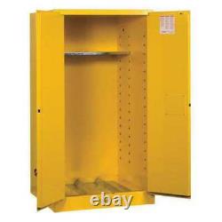 Justrite 896200 Sure-Grip Ex Flammable Cabinet, Vertical, 55 Gal, Yellow