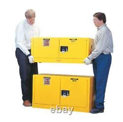 Justrite 896200 Sure-Grip Ex Flammable Cabinet, Vertical, 55 Gal, Yellow