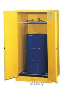 Justrite 896260 Sure-Grip Ex Flammable Safety Cabinet, 55 Gal, Yellow