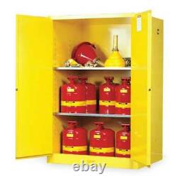 Justrite 899000 Sure-Grip Ex Flammable Safety Cabinet, 90 Gal, Yellow