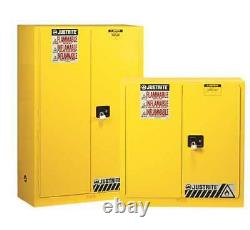 Justrite 899000 Sure-Grip Ex Flammable Safety Cabinet, 90 Gal, Yellow