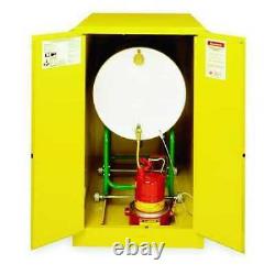 Justrite 899300 Sure-Grip Ex Flammable Cabinet, Horizontal, 55 Gal, Yellow