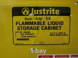 Justrite Sure-Grip EX 2 Gallon Yellow Flammable Storage Cabinet 890200 LOC2129B