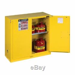 Justrite Sure-Grip EX 893020 Flammable Safety Cabinet 30 Gallon Self Close Doors