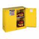 Justrite Sure-grip Ex 893020 Flammable Safety Cabinet 30 Gallon Self Close Doors