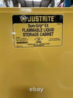 Justrite Sure-Grip EX Flammable Liquid Storage Cabinet Self-Closing 90 Gallon