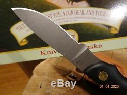 Knives Of Alaska Model345fg Alpha Wolf S30v Blade Suregrip Handle Leather Sheath