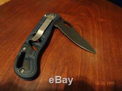 Knives Of Alaska Pocket Knife Model 701-s Blue& Black Suregrip Serrated Blade