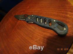 Knives Of Alaska Pocket Knife Model 701-s Blue& Black Suregrip Serrated Blade