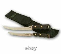 Knives of Alaska Fishermans Combo Fillet Knives Set, Suregrip Handle, Black, 000