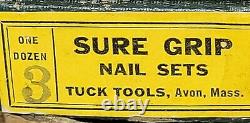 Lot of 11 TUCK TOOLS SURE GRIP VINTAGE NAIL SET #3 USA NOS