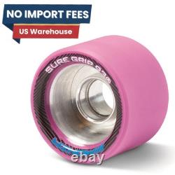 Monza Sure-Grip Wheels Purple/Pink 93A Roller Skates Quad Speed Derby Indoor NEW