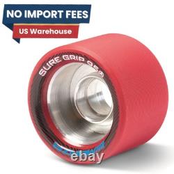Monza Sure-Grip Wheels Red 95A Roller Skates Quad Speed Derby Indoor NEW