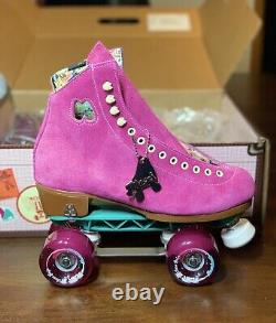 Moxi Lolly Fuchsia Skates Size 7 w8-8.5 Sunlite Plates Sure-Grip Wheels. READY