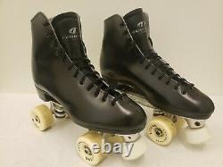NEW DOMINION competitor SUREGRIP VTG roller skates MENS 10 black canada riedell