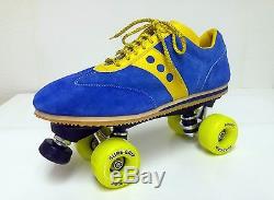 NEW RARE Sure-Grip Vintage JOGGER Roller Skates in Blue/ Yellow- SIZE MEN'S 11