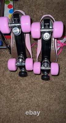 NEW Sure-Grip Boardwalk PASTEL PINK Outdoor LEATHER Skates MENS 9 OR WOMENS 10