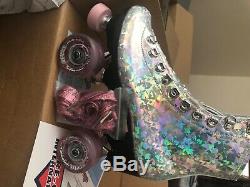 NEW Sure Grip Pink Prism Quad Outdoor Roller Skates, Size ladies 8