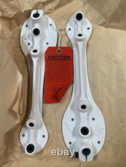 NOS Sure Grip White Magnesium Magnum speed roller skate plates size 9 withtrucks