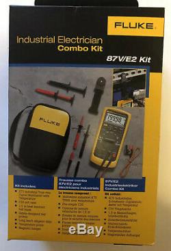 New Fluke 87V-E2 87V/E2 SureGrip Accy Kit, TPAK, Case