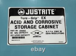 New Justrite Sure-grip Ex 60 Gallon Acid & Corrosive Storage Cabinet 896022