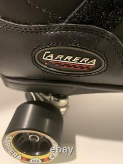 New Riedell Carrera Speed Skates Mens Size 14 Black 105B 96A Sure Grip Wheels