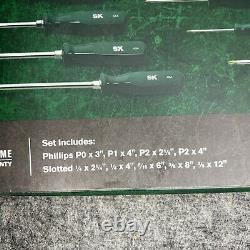 New SK Professional Tools 9 Piece SureGrip Combination Screwdriver Set #86006