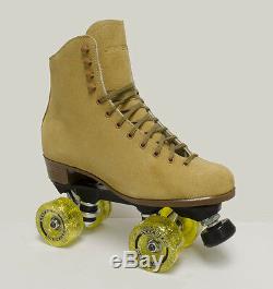 New Sure Grip Vintage Tan Suede Indoor Roller Skates Men's Size 7 & More