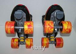 New Sure-grip Rock Flame Tri-color Roller Skates Mens Size 7 (ladies 8)