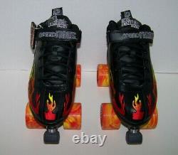 New Sure-grip Rock Flame Tri-color Roller Skates Mens Size 7 (ladies 8)