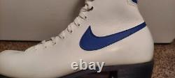 Nike Quad Roller Skate 10 Women White Leather Blue Vintage Bag 1970's Sure Grip