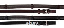 Nunn Finer Sure Grip Reins With Leather Hand Stops 5/8'' X 58'' Black