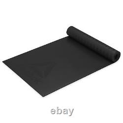 Reebok 5mm Sure-Grip Fitness Mat, Ultimate Grip, Black