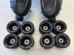 Riedell 695 Skate Boot On Used Atom Falcon Pilot Plus Plate WithSureGrip Wheels