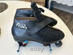 Riedell 695 Skate Boot On Used Atom Falcon Pilot Plus Plate WithSureGrip Wheels