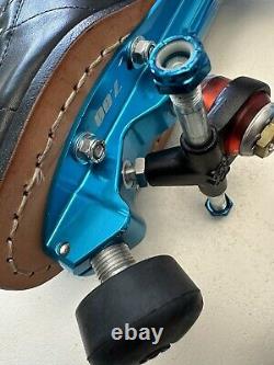 Riedell 695 Skate Boot On Used Atom Falcon Pilot Plus Plate WithSureGrip Wheels