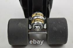 Riedell Carrera Speed Roller Skates Mens 10 Black Sure Grip Custom Built NIB