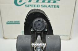 Riedell Carrera Speed Roller Skates Mens 10 Black Sure Grip Custom Built NIB