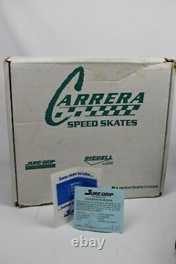 Riedell Carrera Speed Roller Skates Mens 10 Black Sure Grip Custom Built NIB