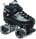Rock Gt-50 Roller Skate Package Black Sz Mens 6 / Ladies 7