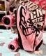 Roller Speed Skate Unisex Sure Grip Rock Embroidered Flames Sz Men 10/ Woman 11