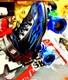 Roller Speed Skate Unisex Sure Grip Rock Embroidered Flames Sz Men 8 / Woman 9