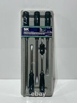 S-K Tools USA 6pc SureGrip Round Shank Slotted Screwdriver Set No. 86004 NOS