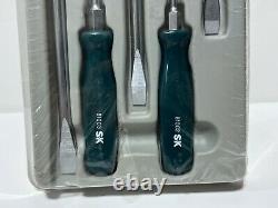 S-K Tools USA 6pc SureGrip Round Shank Slotted Screwdriver Set No. 86004 NOS