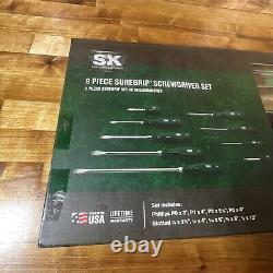 SK Professional 9 Piece Combination Sure Grip Screwdriver Set No. 86006 USA