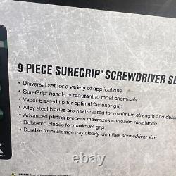 SK Professional 9 Piece Combination Sure Grip Screwdriver Set No. 86006 USA