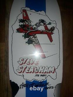 STEVE STEADHAM 2022 SIGNED DECK. 10 x 31 SHAPE, SURE GRIP INTL. GRAPHIC FROM 80S