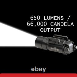 Sure Fire X300T-B Turbo Black Weapon Light High Output LED Bundle 650 Lumens