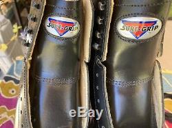 Sure Grip 93 Mens 8 Black Leather & Shearling Tongue Skate Boot Plate & Stop