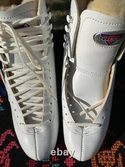 Sure Grip 93 Womens 8 1/2 White Leather Artistic Skate Boots